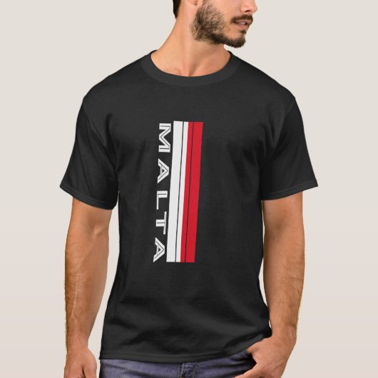 マルタの国旗の色 Tシャツ (正面)