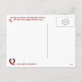 マルタの子犬郵便子犬の抱擁バレンタインを持っています シーズンポストカード (裏面)