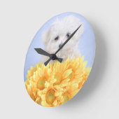 マルタの子犬 ラウンド壁時計 (傾斜)