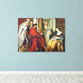マルタの家のキリストとベタニーのマリア キャンバスプリント (インサイチュ (ウッドフロア))