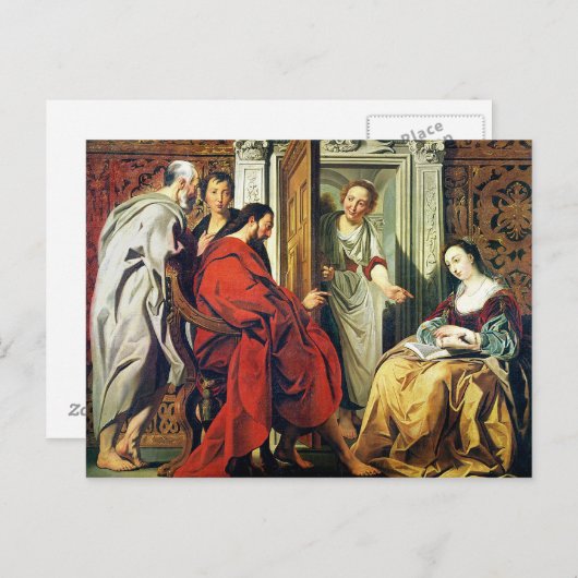 マルタの家のキリストとベタニーのマリア ポストカード (正面/裏面)