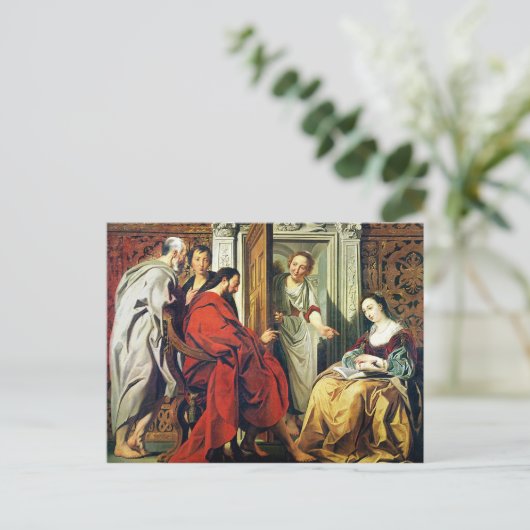 マルタの家のキリストとベタニーのマリア ポストカード (スタンド正面)