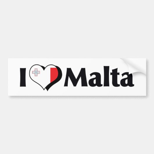 マルタの旗が好き バンパーステッカー (正面)