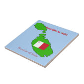 マルタの旗そして地図 タイル (側面)