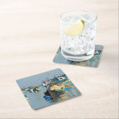 マルタの漁船マルタの| Marsaxlokk スクエアペーパーコースター (インサイチュ)