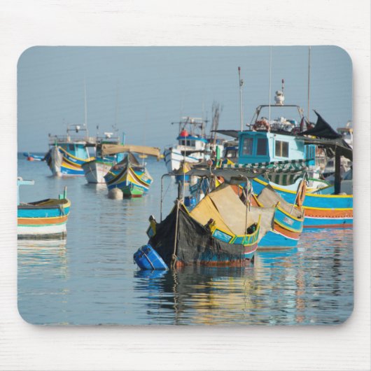 マルタの漁船マルタの| Marsaxlokk マウスパッド (正面)