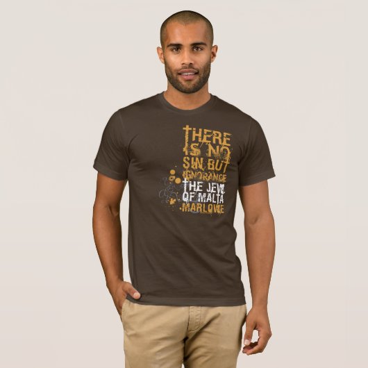 マルタの無知の引用文のユダヤ人 Tシャツ (正面フル)