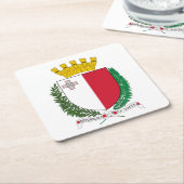 マルタの紋章 スクエアペーパーコースター (アングル)