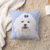 マルタの絵画-かわいい元の犬の芸術 クッション (ブランケット)