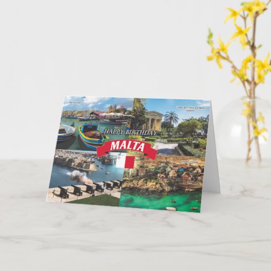 マルタの関心事誕生日カード カード (黄色い花)