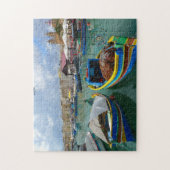 マルタの魚釣りボート。 ジグソーパズル (縦)