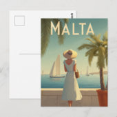 マルタの1950年代ヴィンテージ ポストカード (正面/裏面)