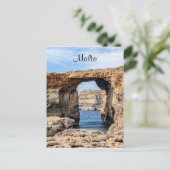 マルタのAzure Window ポストカード (スタンド正面)