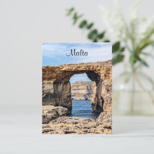 マルタのAzure Window ポストカード (スタンド正面)