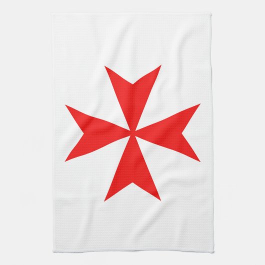 マルタのtemplar騎士赤十字の宗教の記号 キッチンタオル (縦)