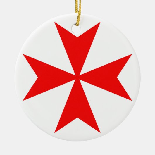 マルタのtemplar騎士赤十字の宗教の記号 セラミックオーナメント (正面)