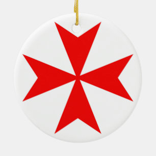 マルタのtemplar騎士赤十字の宗教の記号 セラミックオーナメント