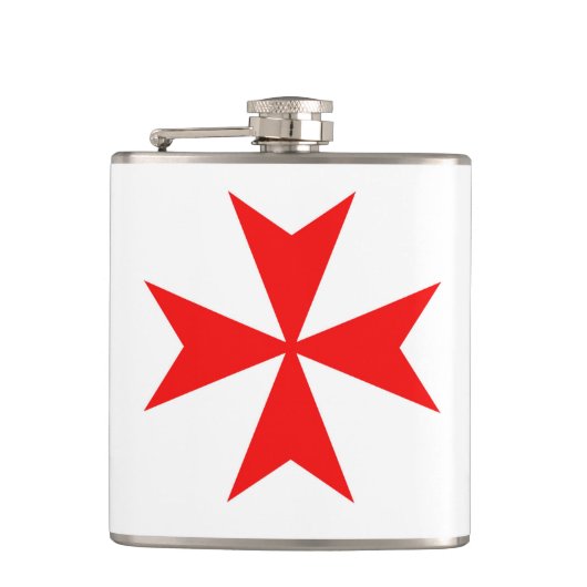 マルタのtemplar騎士赤十字の宗教の記号 フラスク (正面)