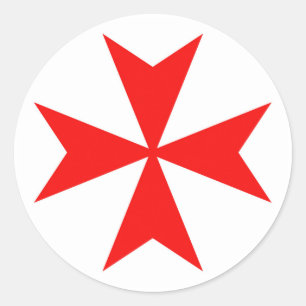 マルタのtemplar騎士赤十字の宗教の記号 ラウンドシール