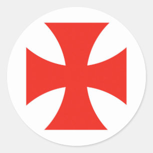 マルタのtemplar騎士赤十字の宗教の記号 ラウンドシール