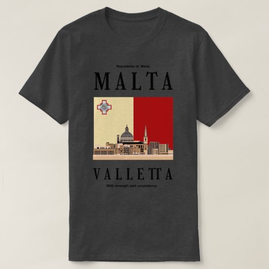 マルタへの旅行をする Tシャツ (デザイン正面)