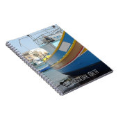 マルタオールドストライプの魚釣りボート ノートブック (右側)