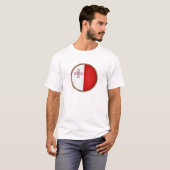 マルタカッコいい国旗のシール Tシャツ (正面フル)