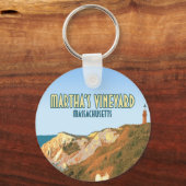 マルタスヴィネヤードゲイヘッドライトハウスマサチューセッツ キーホルダー (正面)