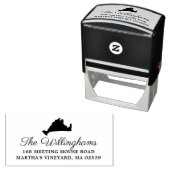 マルタスヴィネヤードマサチューセッツ結婚ズの地図 セルフインキングスタンプ (インサイチュ)