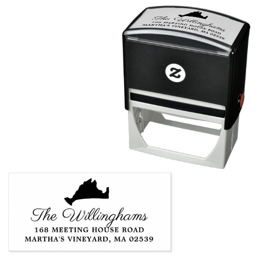 マルタスヴィネヤードマサチューセッツ結婚ズの地図 セルフインキングスタンプ (インサイチュ)
