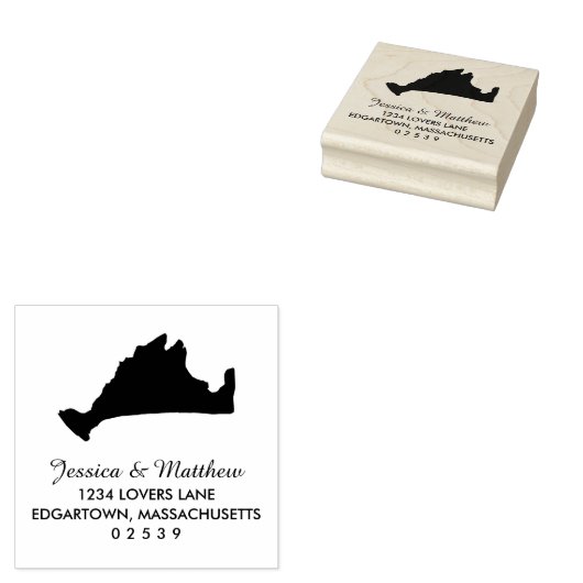 マルタスヴィネヤードマサ無地のーツズの地結婚図 ラバースタンプ (押印)