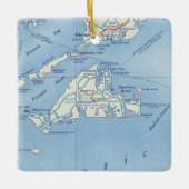 マルタスヴィネヤードヴィンテージの地図 セラミックオーナメント (正面)
