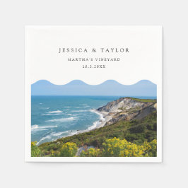 マルタズヴィンヤードズ結婚カクテルカスタムナプキンス スタンダードカクテルナプキン