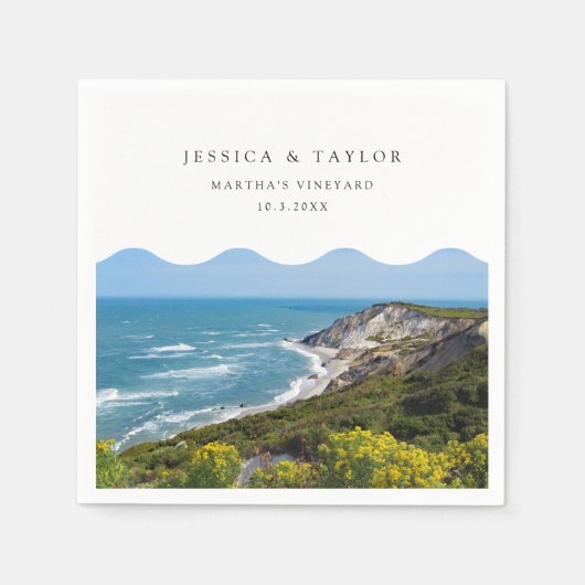 マルタズヴィンヤードズ結婚カクテルカスタムナプキンス スタンダードカクテルナプキン (正面)