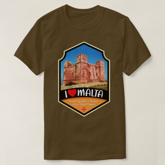 マルタセントアガサスタワー Tシャツ (デザイン正面)