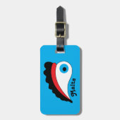 マルタダブル魚釣りボートラッキーアイ ラゲッジタグ (正面縦)