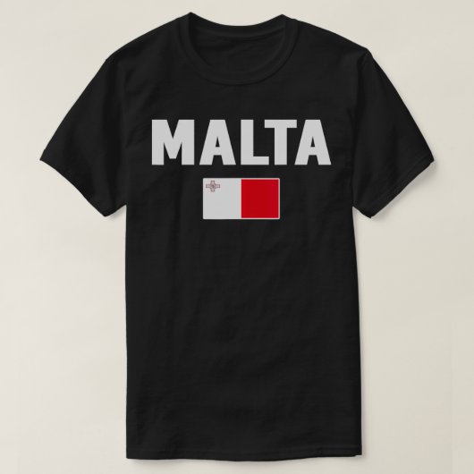マルタティー国旗の土産ギフトマルチーズ Tシャツ (デザイン正面)