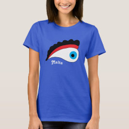 マルタバケーション魚釣りボートアイオブプロテクション Tシャツ