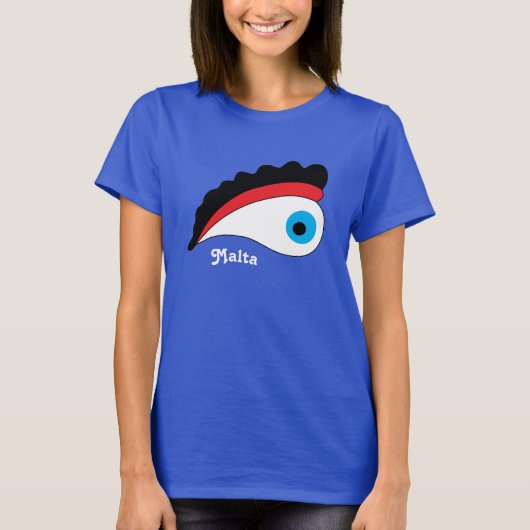 マルタバケーション魚釣りボートアイオブプロテクション Tシャツ (正面)