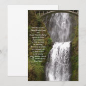 マルタマの滝と橋のウェディング 招待状 (正面/裏面)