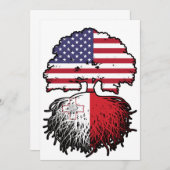 マルタマルチーズアメリカ合衆国統一された州アメリカ 招待状 (正面/裏面)