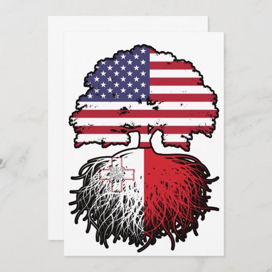 マルタマルチーズアメリカ合衆国統一された州アメリカ 招待状 (正面/裏面)