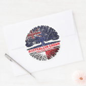 マルタマルチーズオーストラリアツリールーツ国旗 ラウンドシール (封筒)