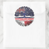 マルタマルチーズオーストラリアツリールーツ国旗 ラウンドシール (バッグ)