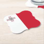 マルタマルチーズ国旗 ペーパーコースター (アングル)