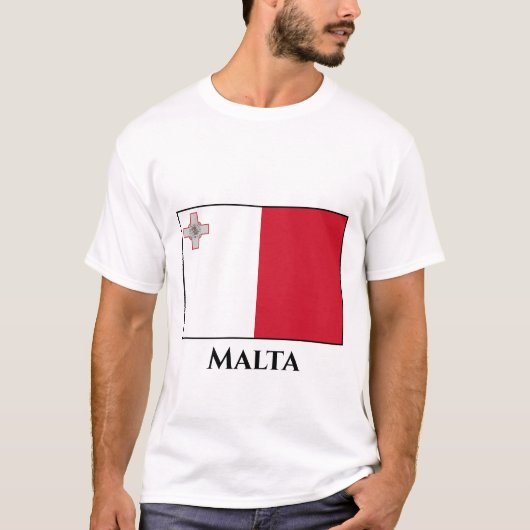 マルタマルチーズ国旗 Tシャツ (正面)