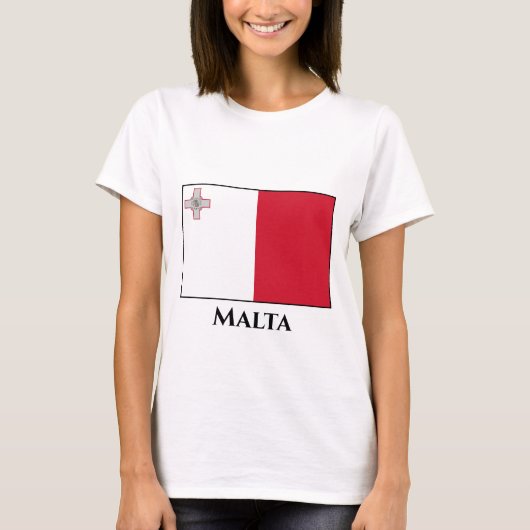 マルタマルチーズ国旗 Tシャツ (正面)