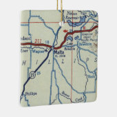 マルタモンタナヴィンテージの地図 セラミックオーナメント (右)