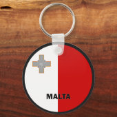 マルタローンデル品質国旗 キーホルダー (正面)