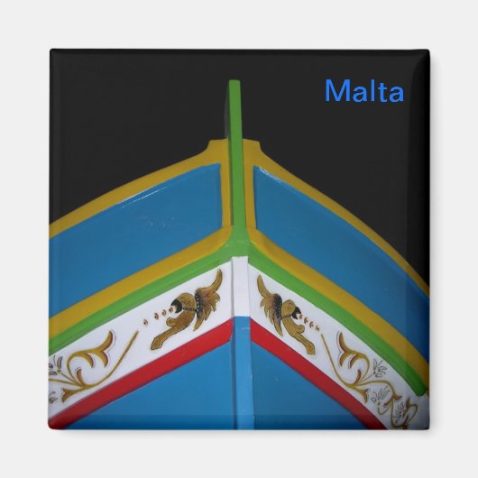 マルタ伝統の漁船ルッツ マグネット (正面)